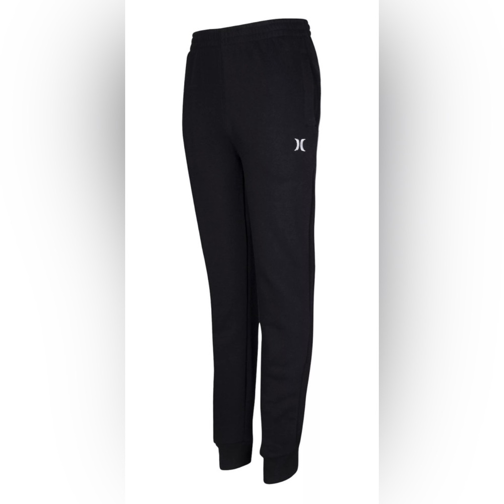 Hurley Boys Black Fleece Joggers Sweatpants XL Elastic Waist Athletic Pants
